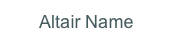 Altair Name